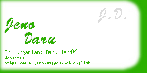 jeno daru business card